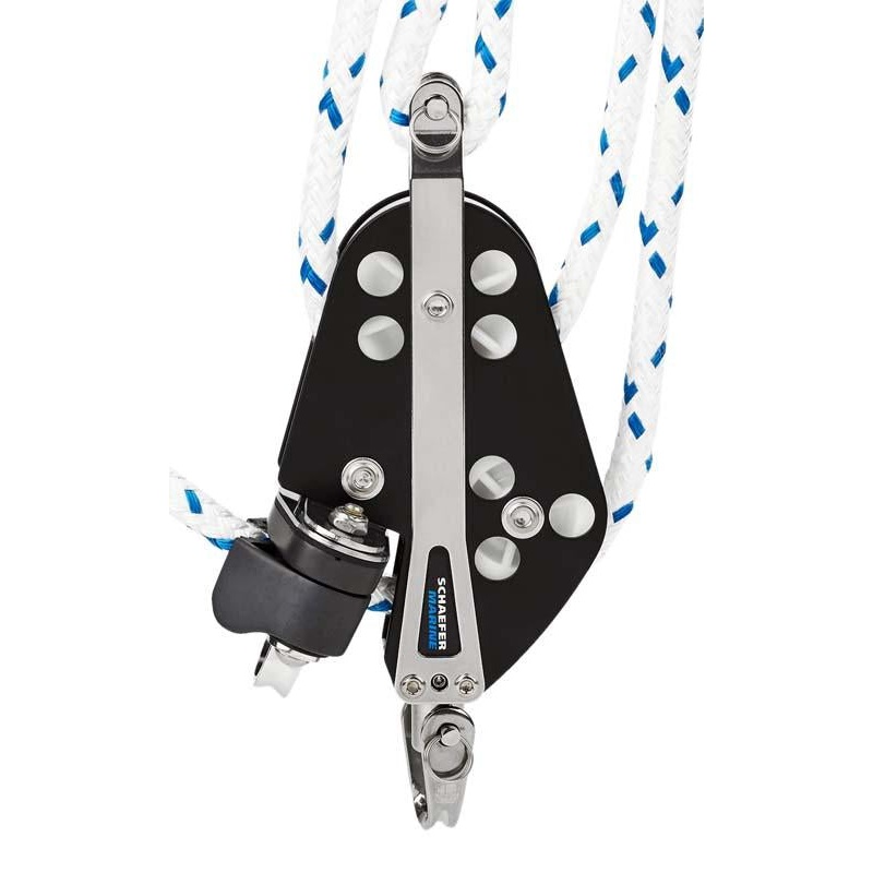 Schaefer Aluminum Fiddle Block with Cam and Becket