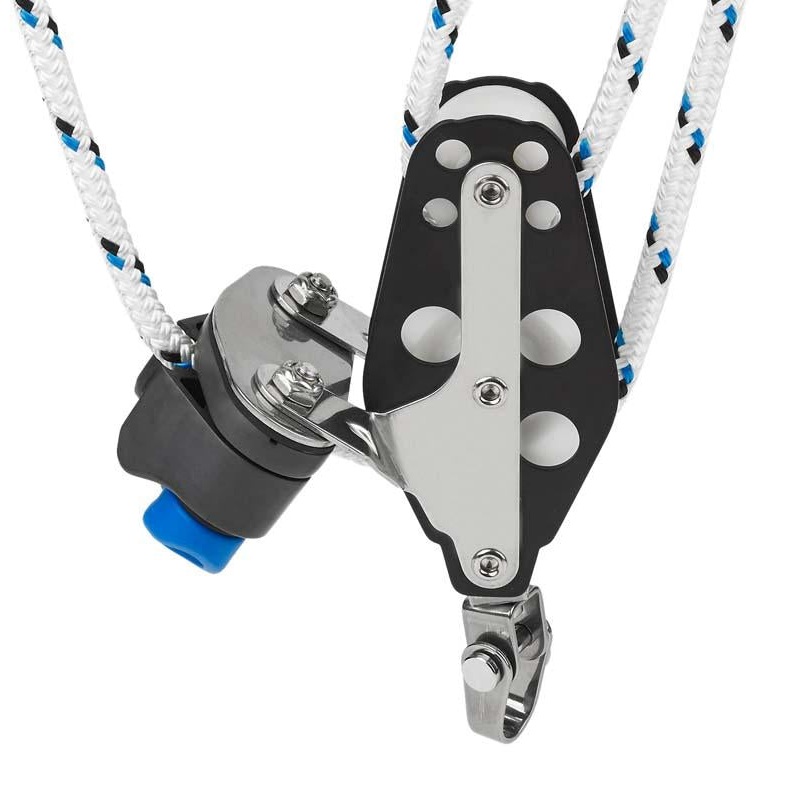 Schaefer Aluminum Fiddle Block with Swivel Shackle and Cam