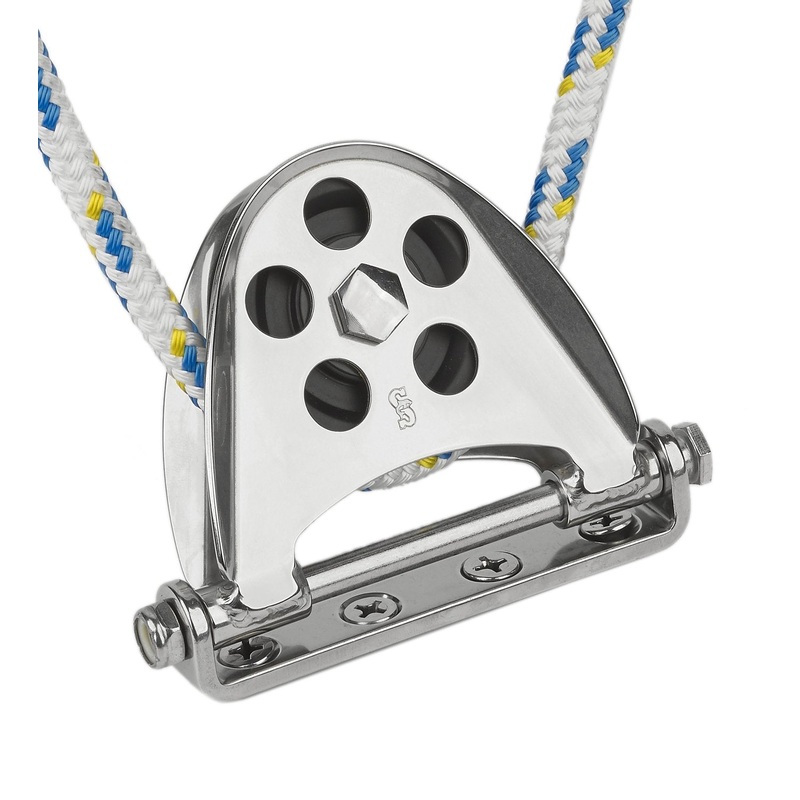 Schaefer Half-Moon Mast Base/Hinged/Alum. Max Line 3/8 (10 mm)