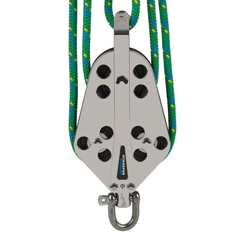 Schaefer Stainless Fiddle Block w/Becket & UC Sheave Max Line 5/8 (16mm)