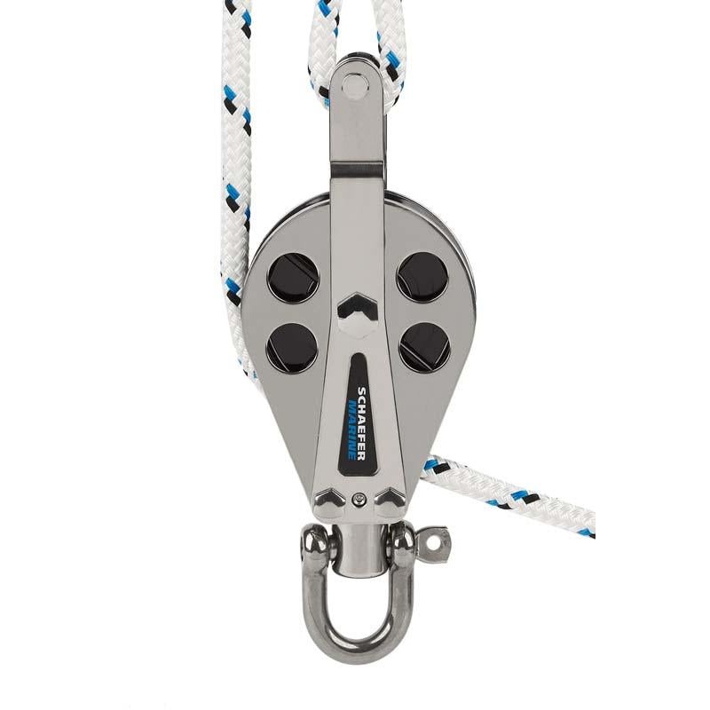 Schaefer Stainless Steel Single Block w/ Becket Max Line 5/8 (16mm)