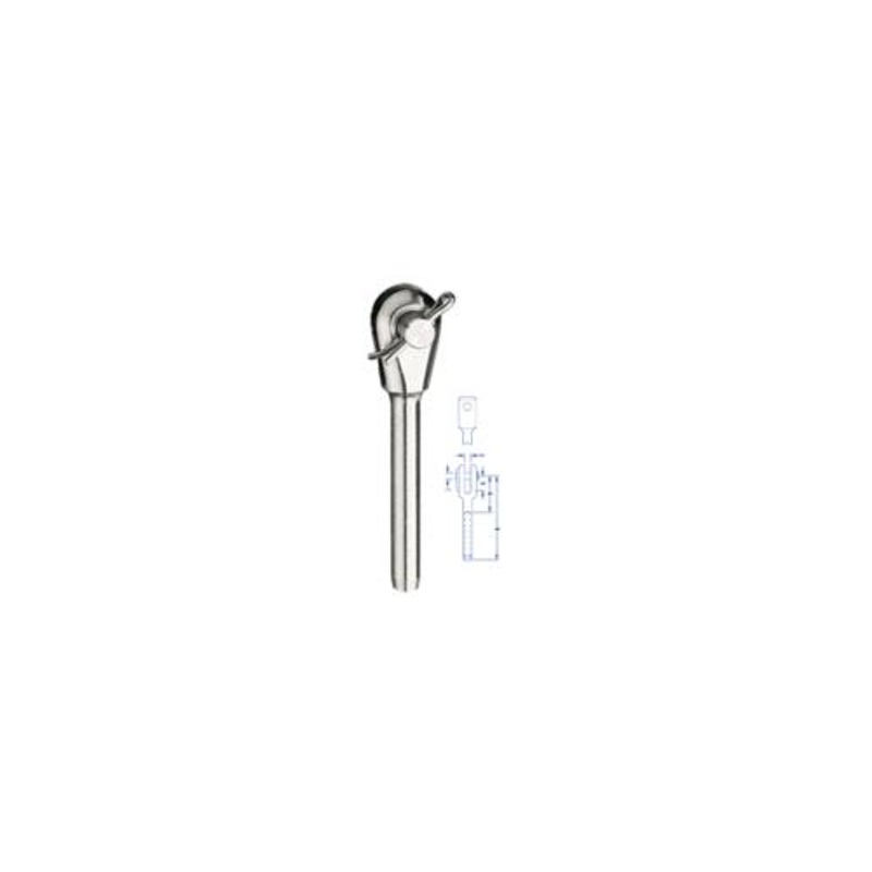 Ronstan Swage Fork, 2.5mm and 3/32 Wire, 4.7mm (3/16) Pin
