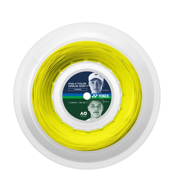 Yonex Polytour Drive Soft 1.25mm / 16L Tennis String Reel (Flash Yellow)