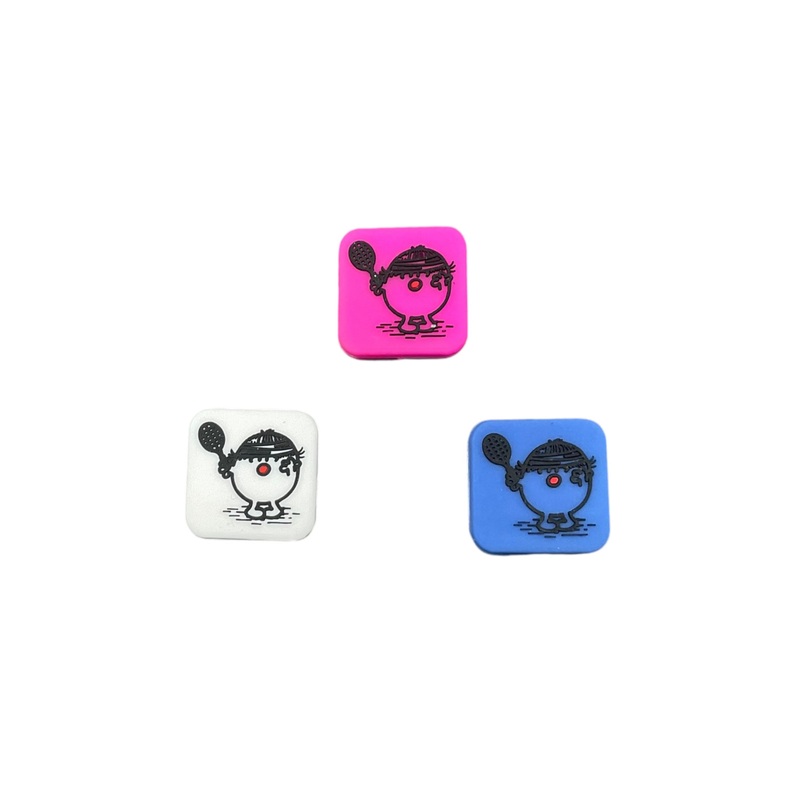 Little Miss Tennis Themed Shock Absorbing Vibration Dampeners – 3 Pack