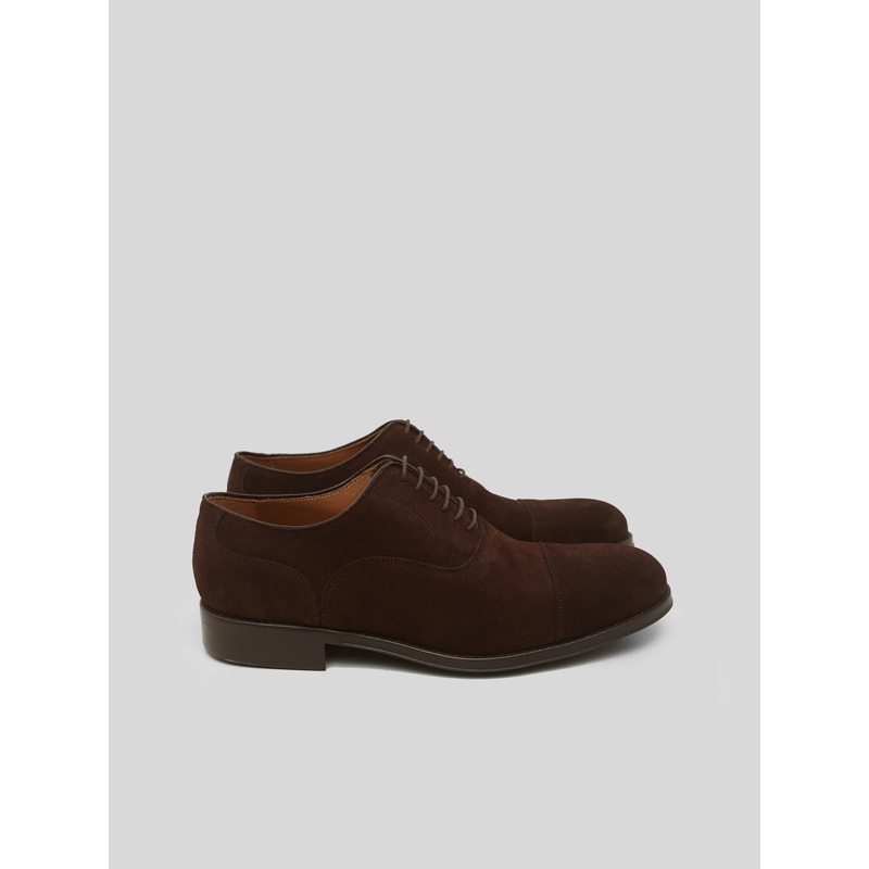 Zapato clasico ante cordones marron