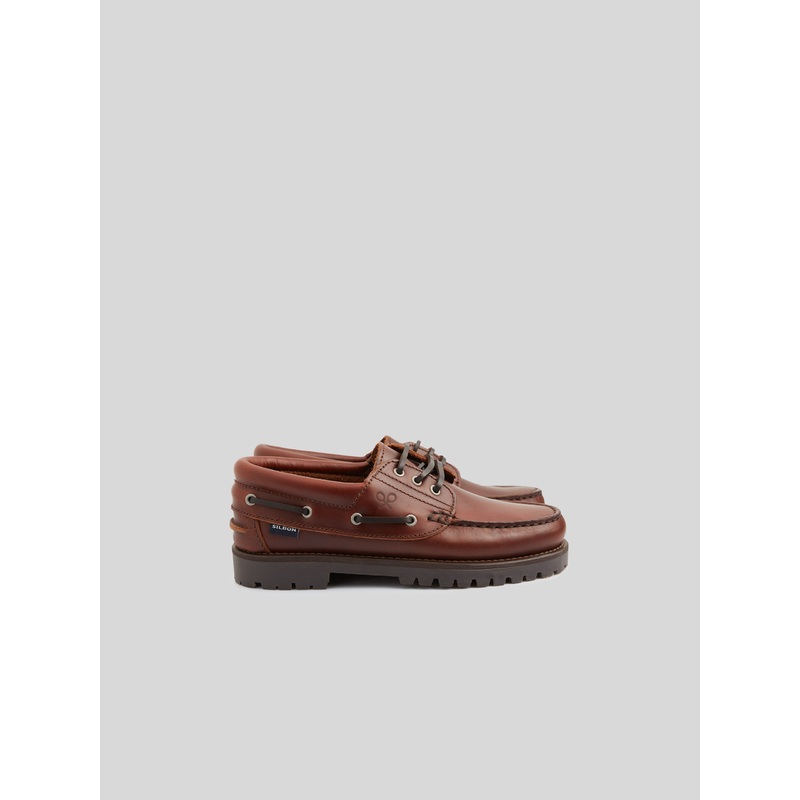 Zapato sport kids nautico piel marron