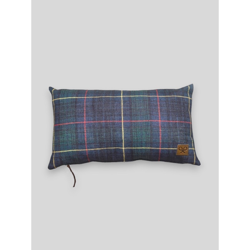Cojin rectangular cuadro tartan verde