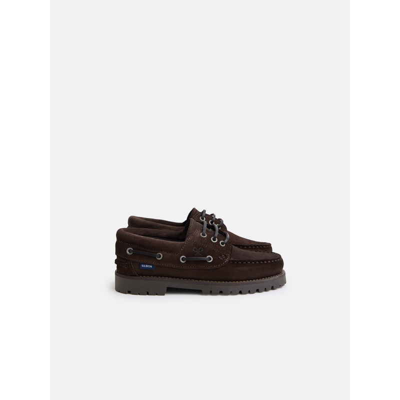 Zapato kids nautico ante marron oscuro