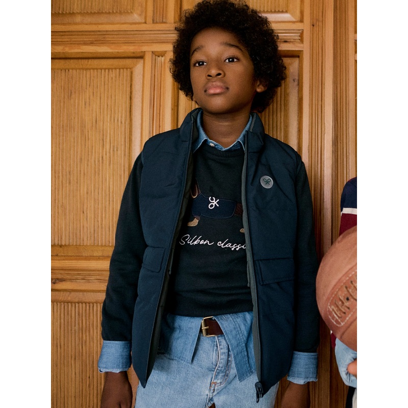 Chaleco kids reversible verde marino