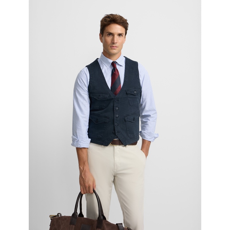 Chaleco multibolsillos azul marino