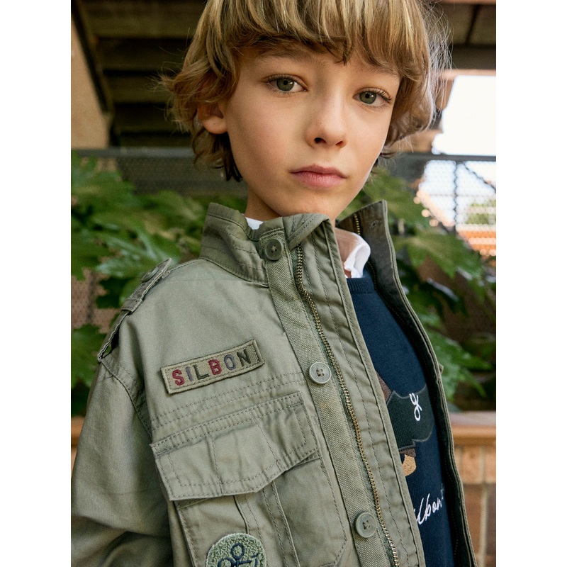 Chaqueta kids military verde|2|4|6|8|10|12|14|VERDE
