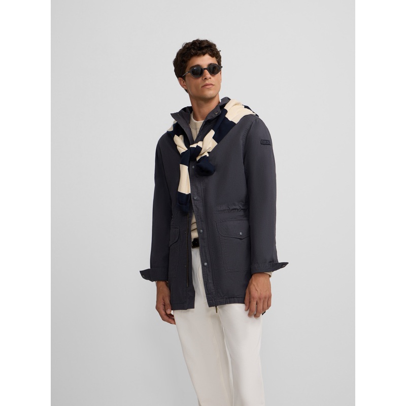 Parka casual azul marino|XS|S|M|L|XL|XXL|XXXL|4XL|5XL|AZUL MARINO