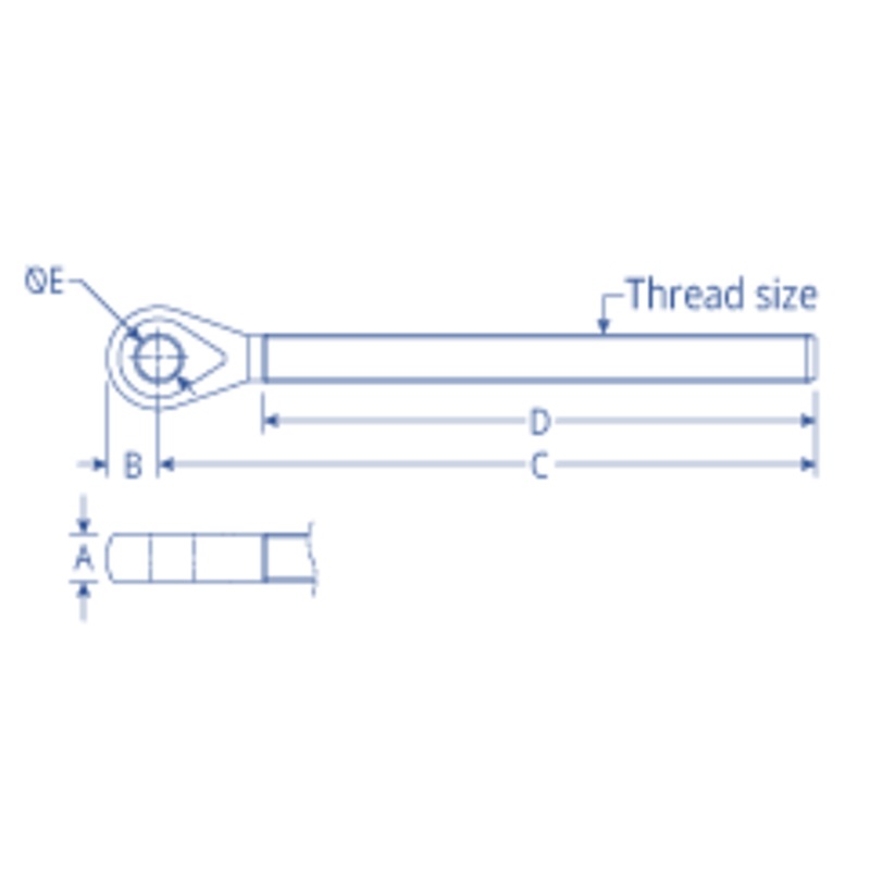 Ronstan Threaded Eye, 5/16 Thread (Type 1)