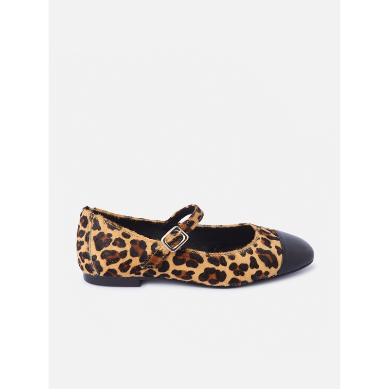 Bailarina piel animal print marron