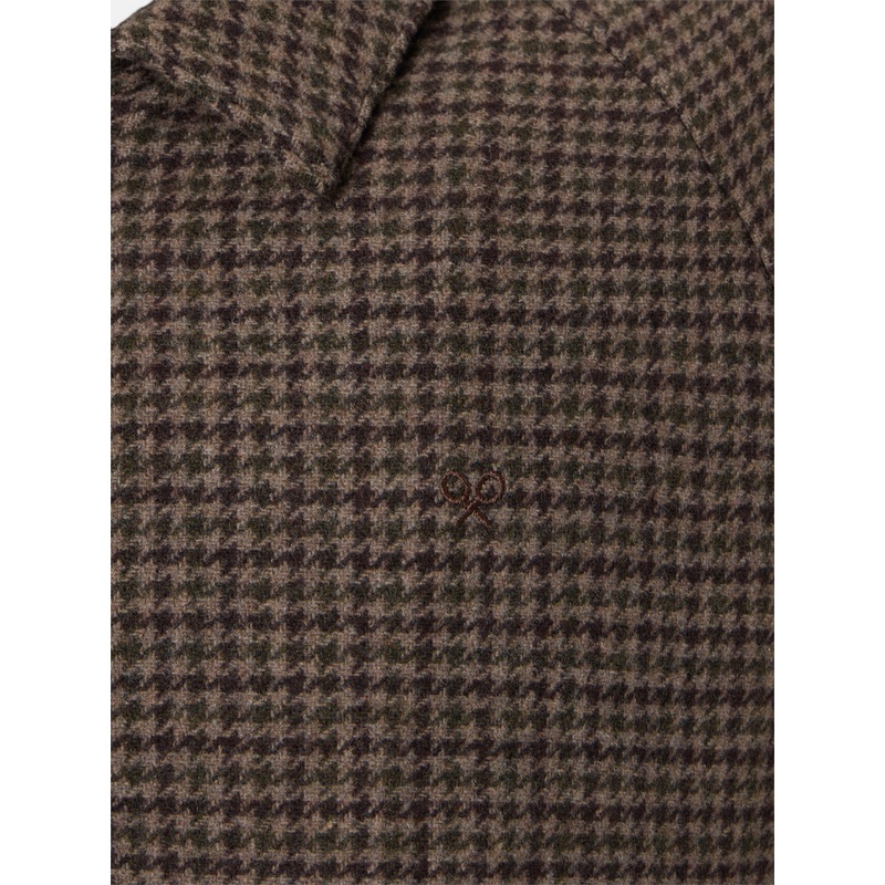 Cazadora pata de gallo verde marron