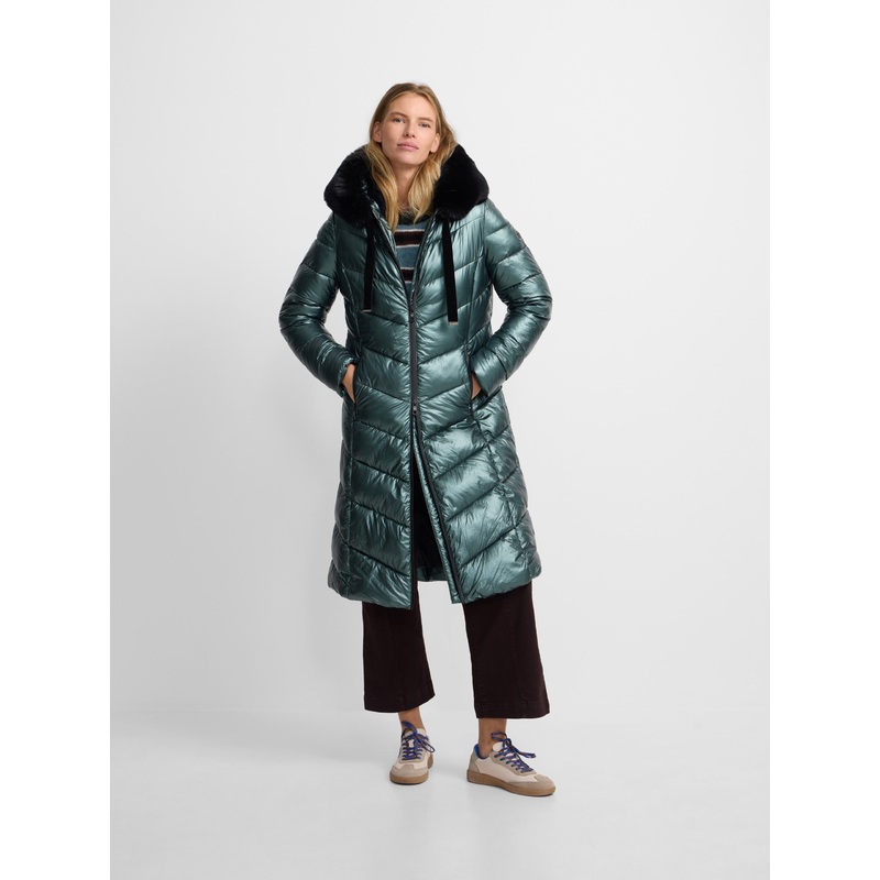 Parka larga acolchada verde|XS|S|M|L|XL|XXL|VERDE