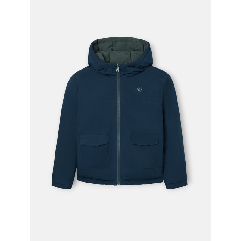 Abrigo kids reversible marino verde