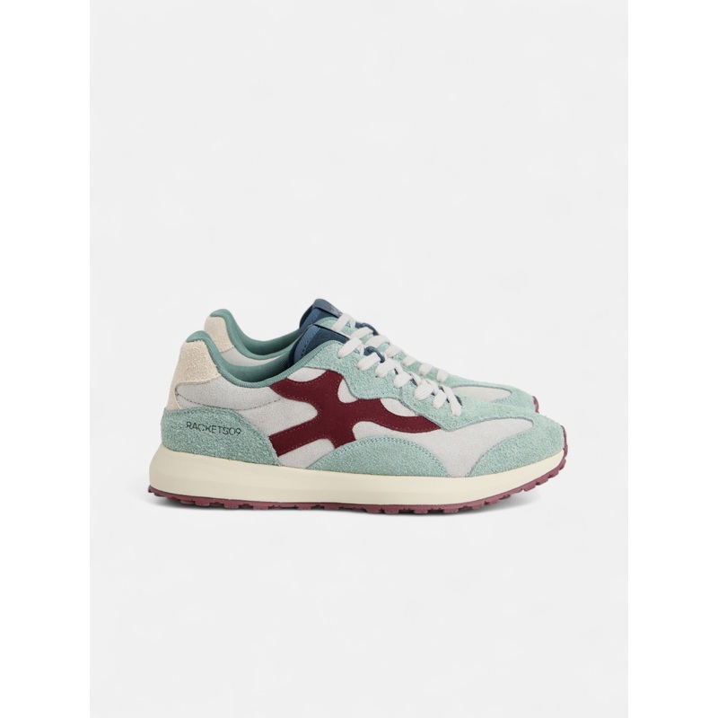 Zapatilla RACKETS09 verde burdeos