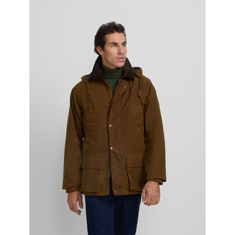 Abrigo clasico encerado mostaza