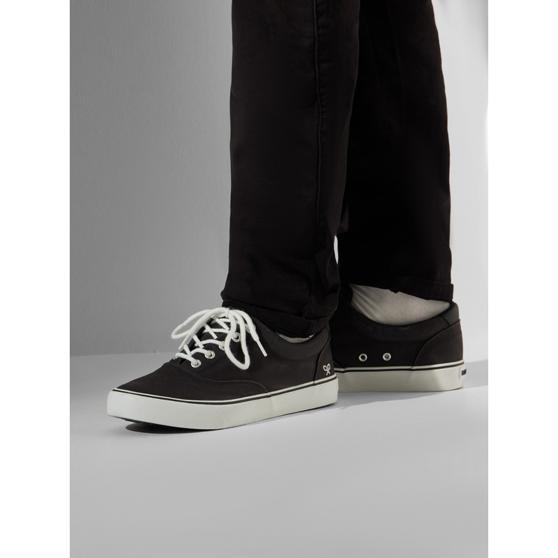 Zapatilla lona clasica dark negra