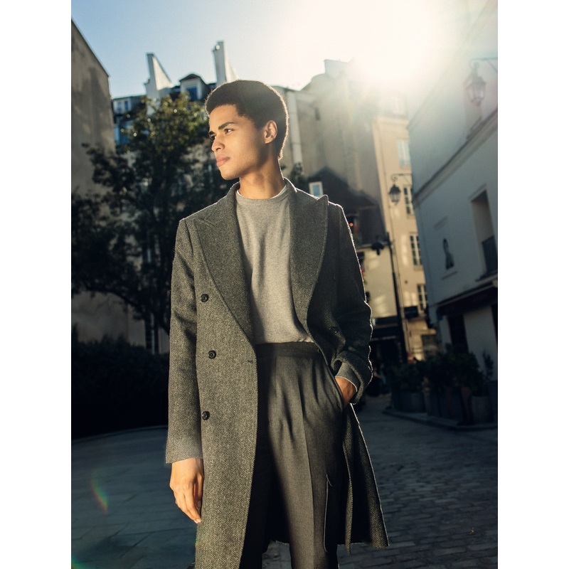 Abrigo unique espiga gris|42|44|46|48|50|52|54|56|58|GRIS