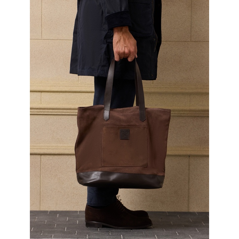 Tote bag unique piel marron|ST|MARRON
