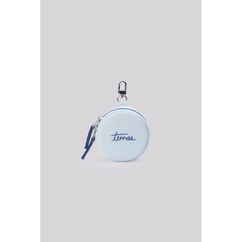 All Day Circle Mini Pouch in Mint Blue