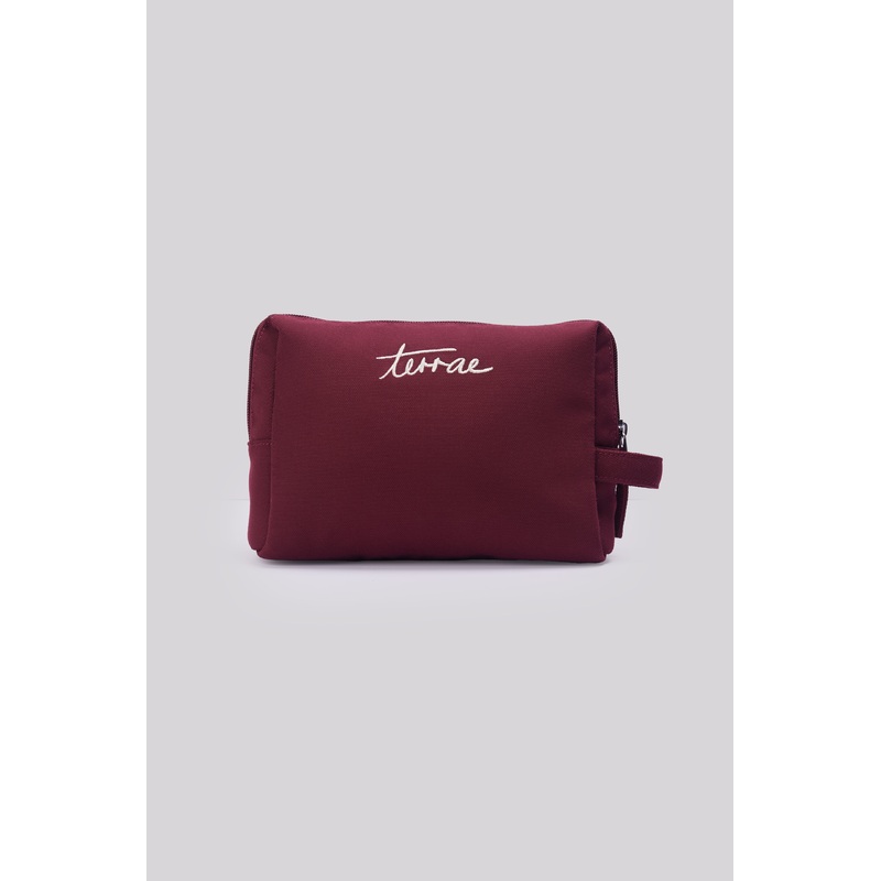 terrae Essentials Pouch in Maroon Red