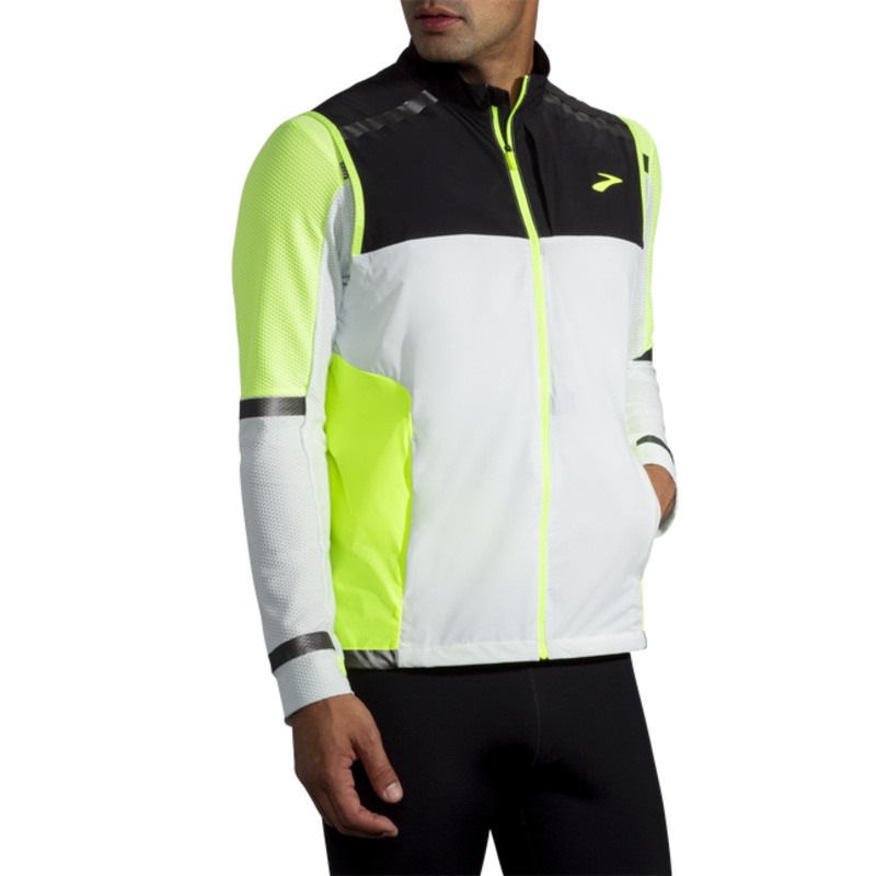 Brooks Men’s Carbonite Vest|Medium|Large|XLarge|Icy Grey/Black/Nightlife-030