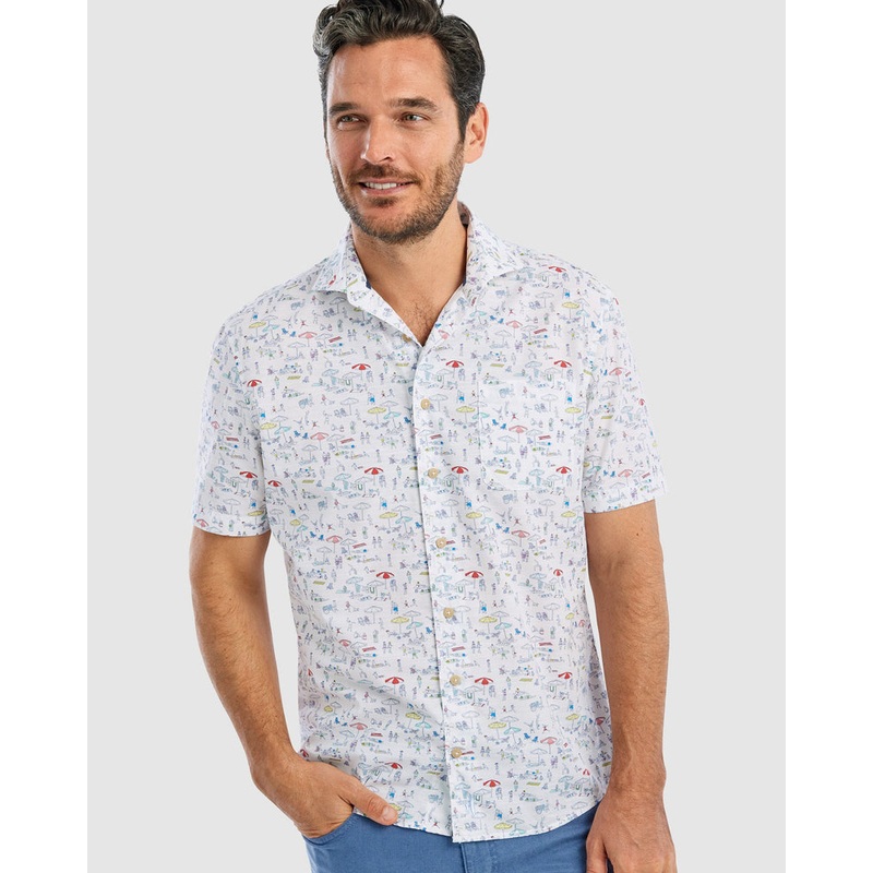 Johnnie-O Men’s Where’s JO Hangin’ Out Button Up Shirt