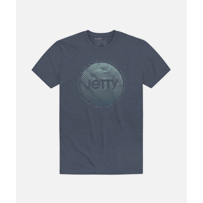 Jetty Mens Groundswell Tee|Small|Medium|Large|XLarge|Navy-NVY