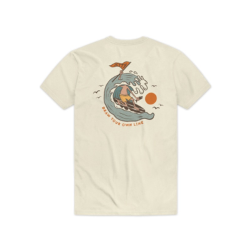 Jetty Mens Tubular Tee|Small|Medium|Large|XLarge|Tan