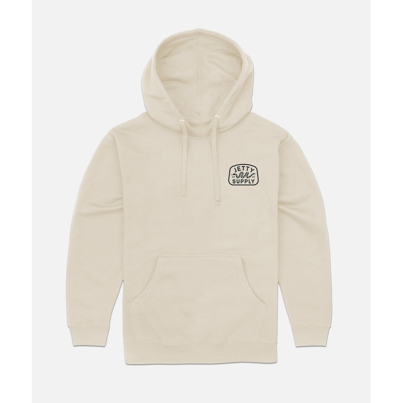 Jetty Mens Nautilus Hoodie|Bone|Small|Medium|Large|XLarge