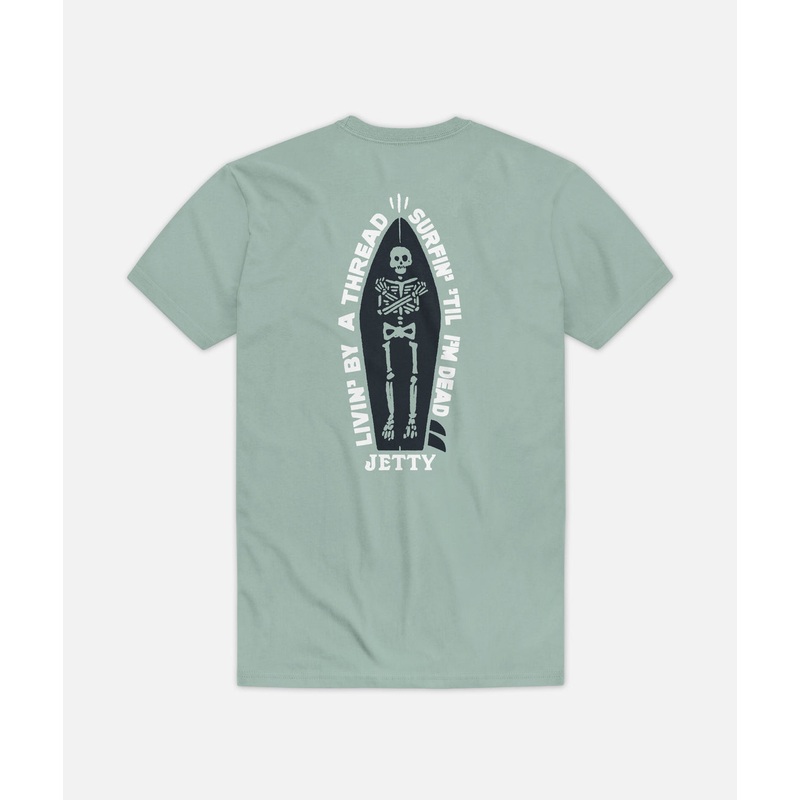 Jetty Mens Coffin Tee|Mint|Small|Medium|Large|XLarge|XXLarge