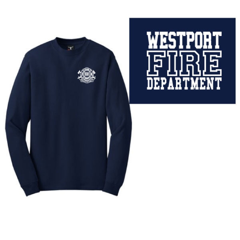 Westport Fire Department Beefy Long Sleeve Cotton Tee