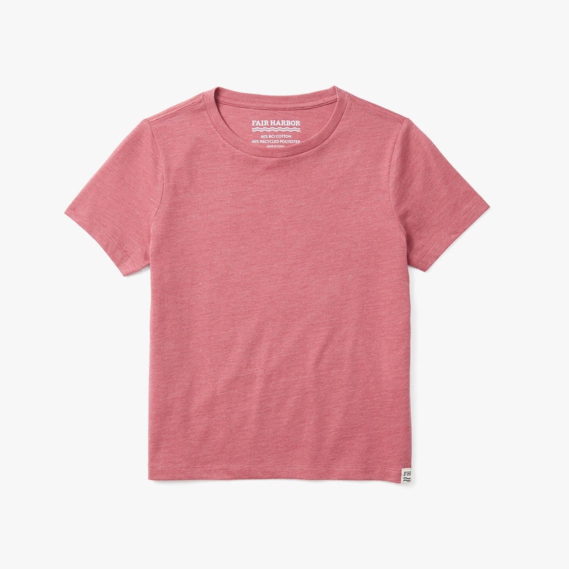 Fair Harbor Kids Kismet Tee|Heather Green|Red|Faded Denim|Heather Grey|Small|Medium|Large|XLarge
