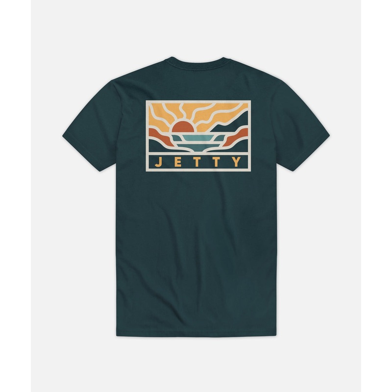 Jetty Mens Valley Tee|Atlantic|Small|Medium|Large|XLarge|XXLarge