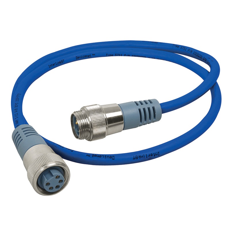 Maretron Mini Double Ended Cordset – Male to Female – 0.5M – Blue [NM-NB1-NF-00.5]