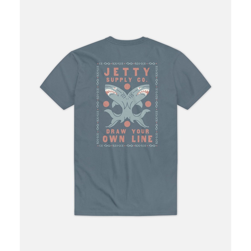 Jetty Mens Thrash Tee|Blue|Small|Medium|Large|XLarge|XXLarge