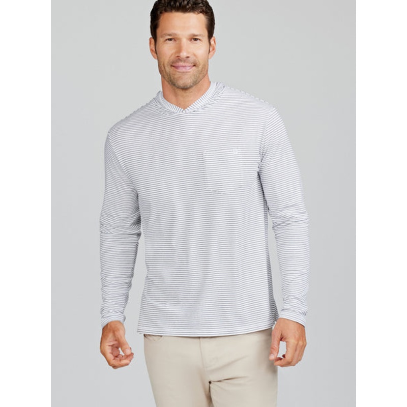 Tasc Mens Seaside Pocket Hoodie Mini Stripe