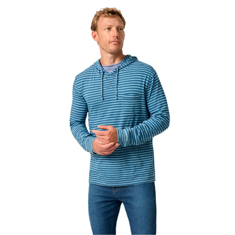 Johnnie-O Men’s Zeus Striped Cotton Hoodie