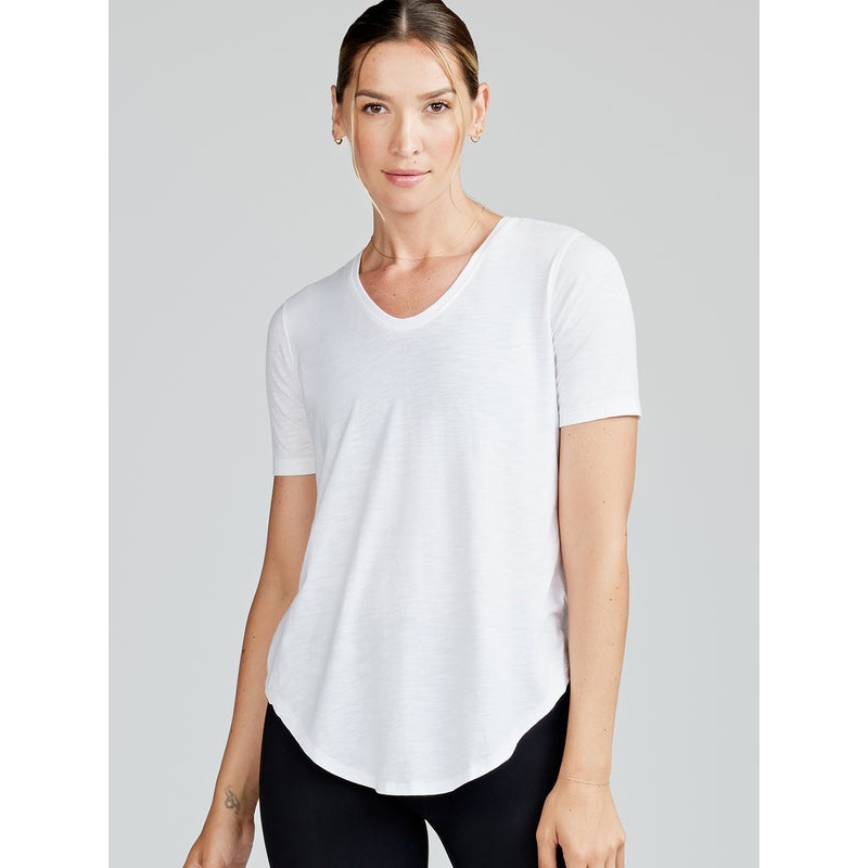 Tasc Womens Longline T Shirt|White-100|XSmall|Small|Medium|Large
