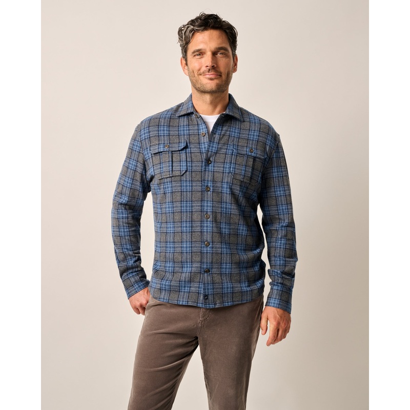 Johnnie-O Men’s Waites Stretch Flannel Lodge Shirt