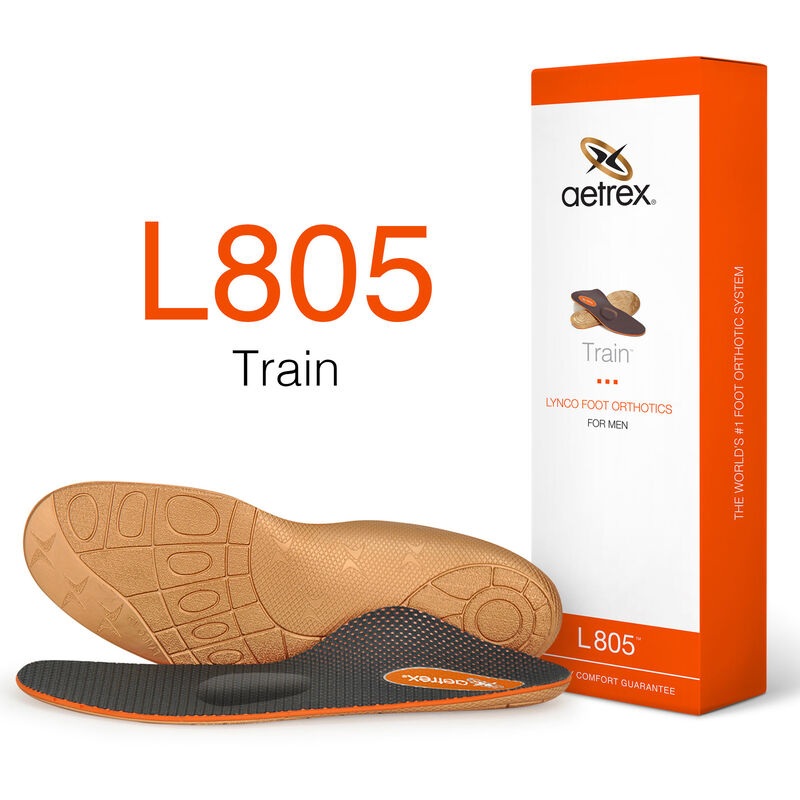 Aetrex Men’s L805 Train Orthotics W/ Metatarsal Support