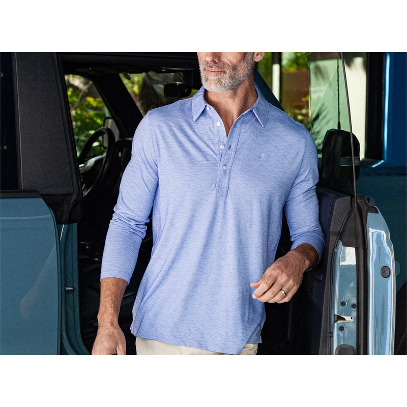 Criquet Men’s brrr Long Sleeve Range Polo