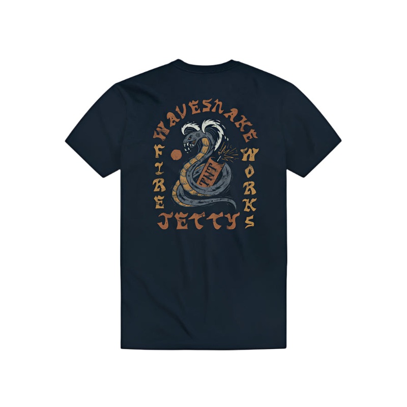 Jetty Men’s Wave Snake Tee|Navy|Small|Medium|Large|XLarge|XXLarge
