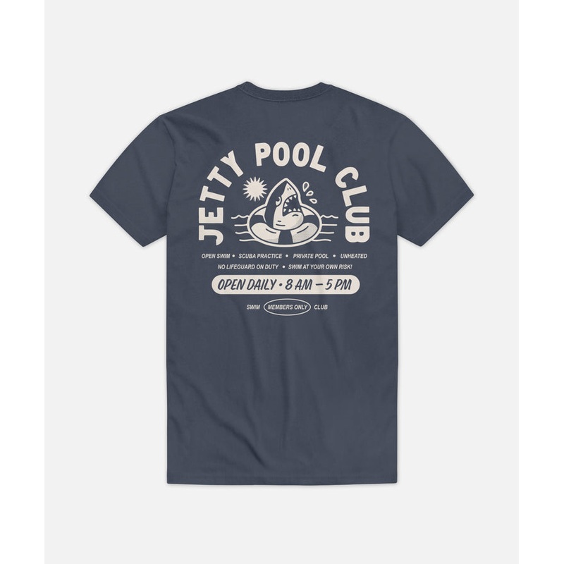 Jetty Men’s Pool Club Tee|Navy|Small|Medium|Large|XLarge