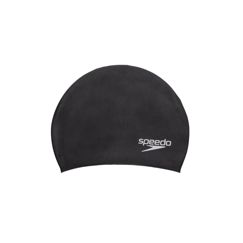 Speedo Silicone Long Hair Cap|Black|White|Blue