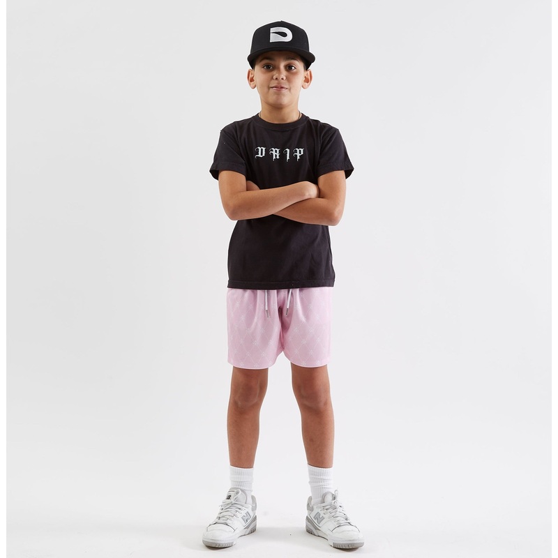 The Drip Shop Kids’ Monogram Diamond Shorts