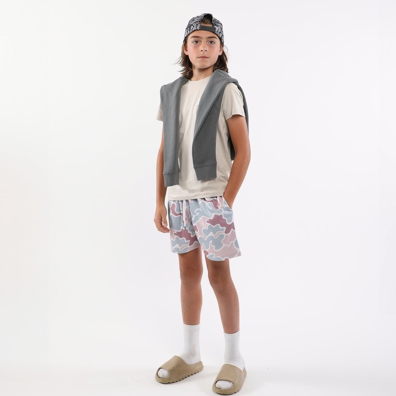 The Drip Shop Kids’ Rose Camo Shorts